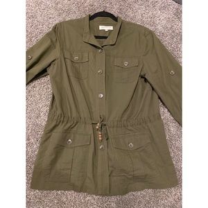 Jones New York Sport green utility jacket size large